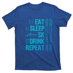 Eat Sleep Ski Ski Area Slopes Call Winter Sports Gift T-Shirt