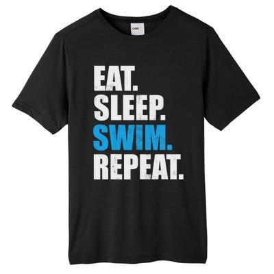 Eat Sleep Swim Repeat Tall Fusion ChromaSoft Performance T-Shirt