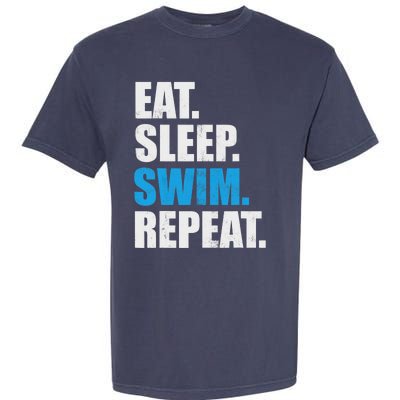 Eat Sleep Swim Repeat Garment-Dyed Heavyweight T-Shirt