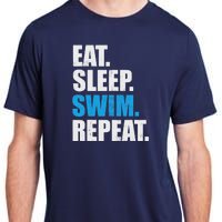 Eat Sleep Swim Repeat Adult ChromaSoft Performance T-Shirt