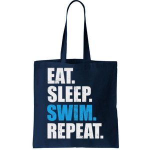 Eat Sleep Swim Repeat Tote Bag