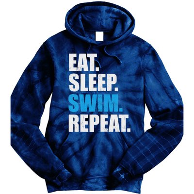 Eat Sleep Swim Repeat Tie Dye Hoodie