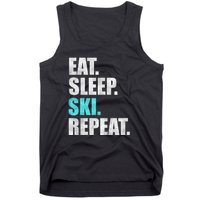 Eat Sleep Ski Repeat Skiing Skier Lover Funny Gift Tank Top