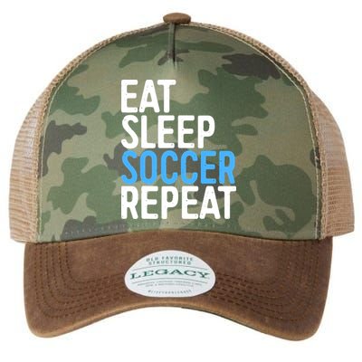 Eat Sleep Soccer Repeat Legacy Tie Dye Trucker Hat