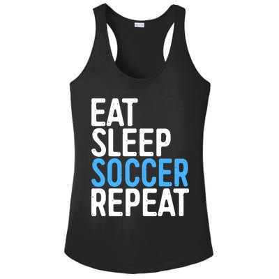 Eat Sleep Soccer Repeat Ladies PosiCharge Competitor Racerback Tank