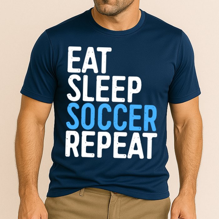 Eat Sleep Soccer Repeat Cooling Performance Crew T-Shirt