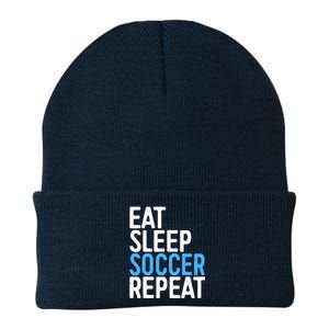 Eat Sleep Soccer Repeat Knit Cap Winter Beanie