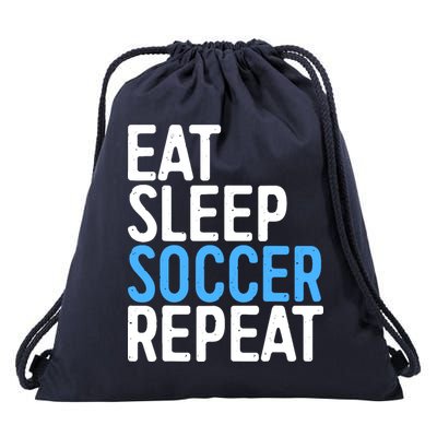 Eat Sleep Soccer Repeat Drawstring Bag