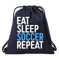 Eat Sleep Soccer Repeat Drawstring Bag