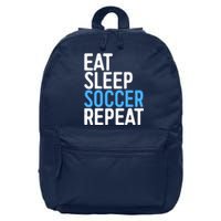 Eat Sleep Soccer Repeat 16 in Basic Backpack