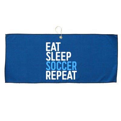 Eat Sleep Soccer Repeat Large Microfiber Waffle Golf Towel