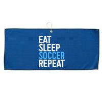 Eat Sleep Soccer Repeat Large Microfiber Waffle Golf Towel