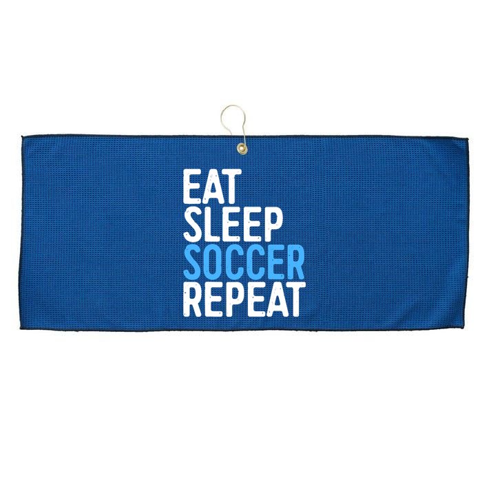 Eat Sleep Soccer Repeat Large Microfiber Waffle Golf Towel