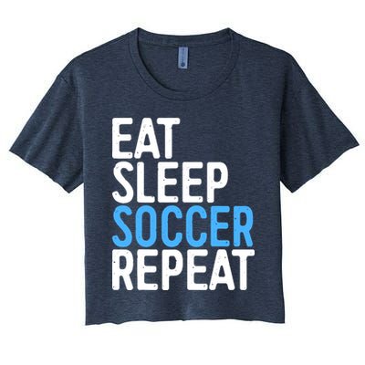 Eat Sleep Soccer Repeat Crop Top