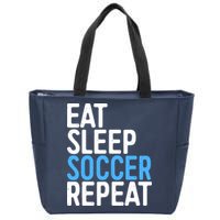 Eat Sleep Soccer Repeat Zip Tote Bag