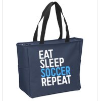 Eat Sleep Soccer Repeat Zip Tote Bag