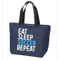 Eat Sleep Soccer Repeat Zip Tote Bag