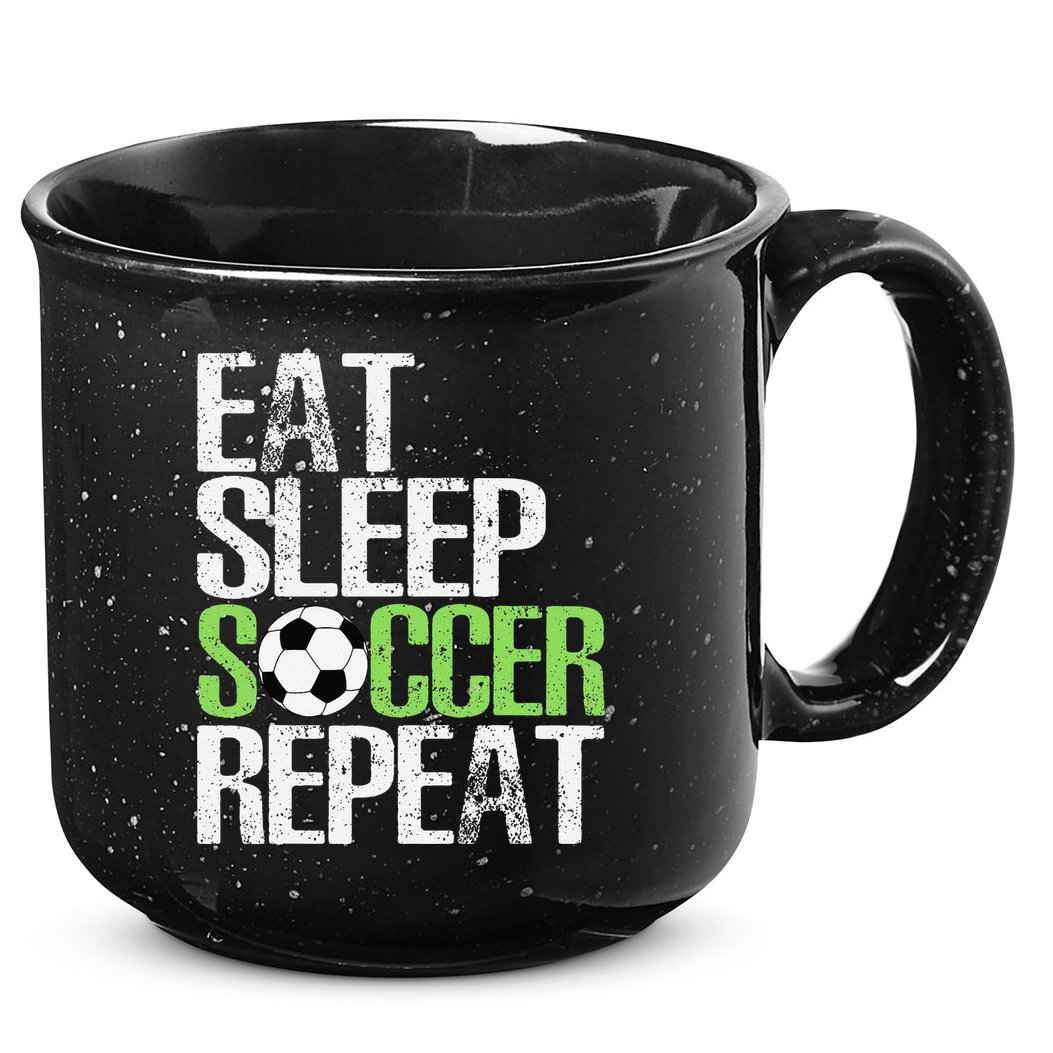 Eat Sleep Soccer Repeat Cool Sport Player Gift 15oz Campfire Ceramic Mug