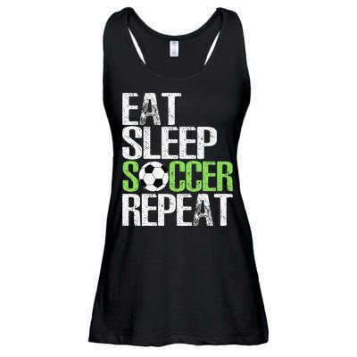 Eat Sleep Soccer Repeat Cool Sport Player Gift Ladies Essential Flowy Tank