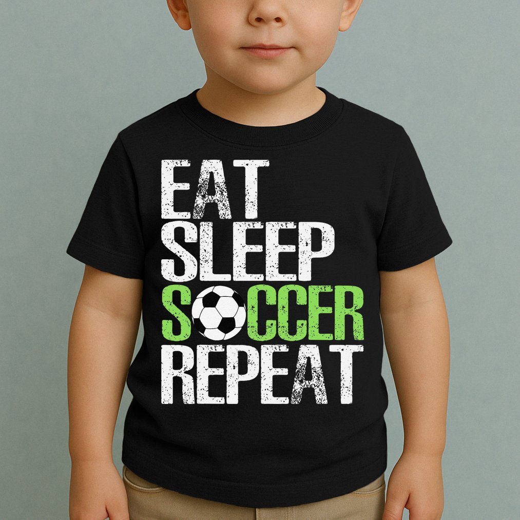 Eat Sleep Soccer Repeat Cool Sport Player Gift Toddler T-Shirt