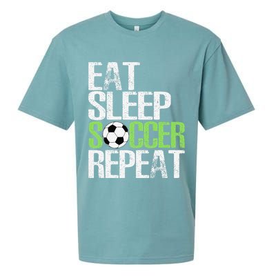 Eat Sleep Soccer Repeat Cool Sport Player Gift Sueded Cloud Jersey T-Shirt