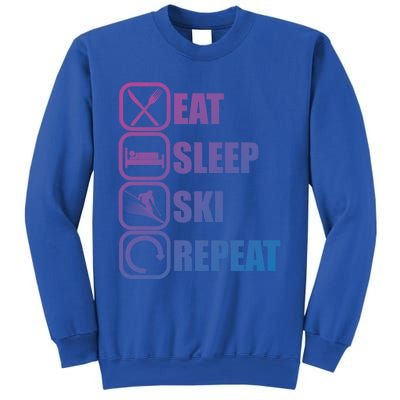 Eat Sleep Ski Repeat Funny Skiing Meaningful Gift Sweatshirt