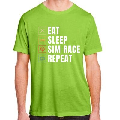 Eat Sleep Sim Race Repeat Sim Racer Adult ChromaSoft Performance T-Shirt