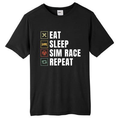 Eat Sleep Sim Race Repeat Sim Racer Tall Fusion ChromaSoft Performance T-Shirt