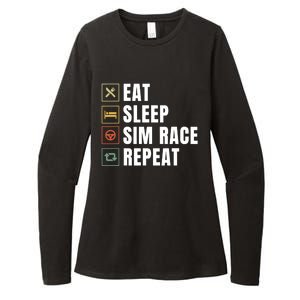 Eat Sleep Sim Race Repeat Sim Racer Womens CVC Long Sleeve Shirt