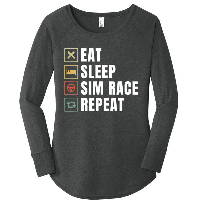 Eat Sleep Sim Race Repeat Sim Racer Women's Perfect Tri Tunic Long Sleeve Shirt