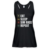 Eat Sleep Sim Race Repeat Sim Racer Ladies Essential Flowy Tank