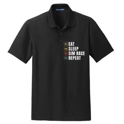 Eat Sleep Sim Race Repeat Sim Racer Dry Zone Grid Polo