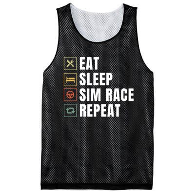 Eat Sleep Sim Race Repeat Sim Racer Mesh Reversible Basketball Jersey Tank