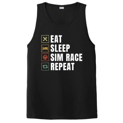 Eat Sleep Sim Race Repeat Sim Racer PosiCharge Competitor Tank