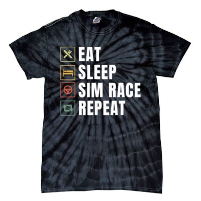 Eat Sleep Sim Race Repeat Sim Racer Tie-Dye T-Shirt