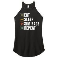 Eat Sleep Sim Race Repeat Sim Racer Women's Perfect Tri Rocker Tank