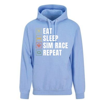 Eat Sleep Sim Race Repeat Sim Racer Unisex Surf Hoodie