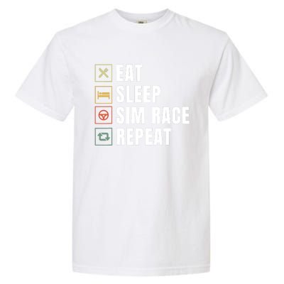 Eat Sleep Sim Race Repeat Sim Racer Garment-Dyed Heavyweight T-Shirt