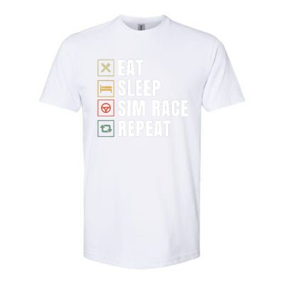 Eat Sleep Sim Race Repeat Sim Racer Softstyle CVC T-Shirt