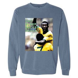 Eat Sleep Soccer Repeat Garment-Dyed Sweatshirt