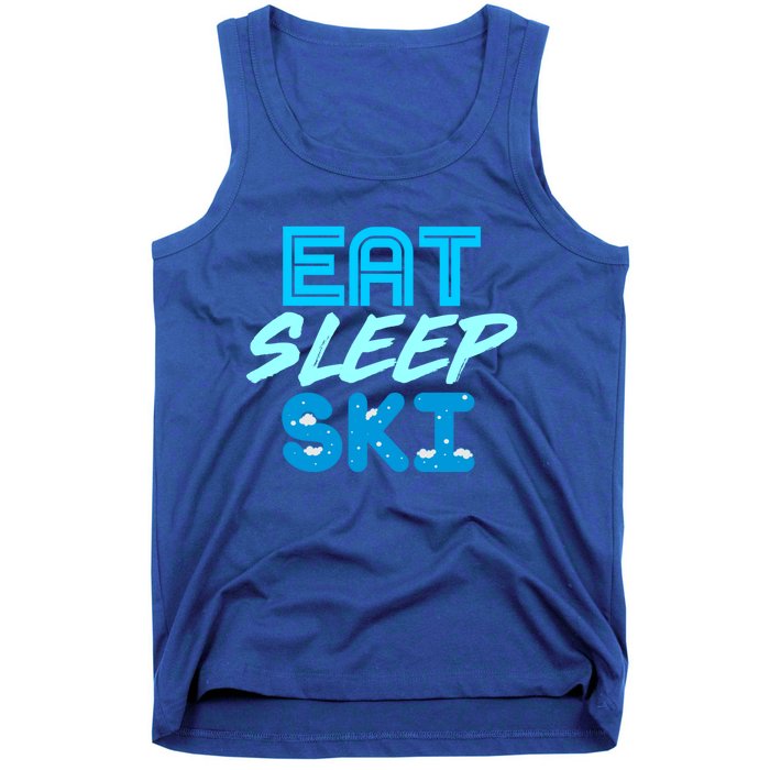 Eat Sleep Ski Funny Quote Skiing Cool Gift Great Gift Tank Top