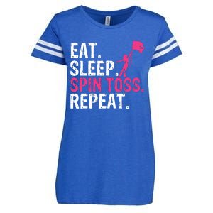 Eat Sleep Spin Toss Repeat Flag Color Guard Gift Enza Ladies Jersey Football T-Shirt