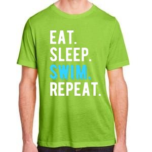 Eat Sleep Swim Repeat Swimming Swimmer Cool Funny Gift Adult ChromaSoft Performance T-Shirt