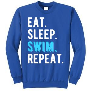 Eat Sleep Swim Repeat Swimming Swimmer Cool Funny Gift Sweatshirt