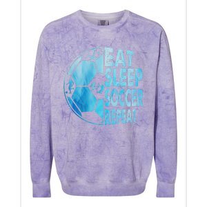 Eat Sleep Soccer Repeat Gift Colorblast Crewneck Sweatshirt