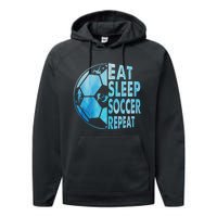 Eat Sleep Soccer Repeat Gift Performance Fleece Hoodie