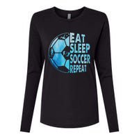 Eat Sleep Soccer Repeat Gift Womens Cotton Relaxed Long Sleeve T-Shirt