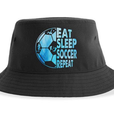 Eat Sleep Soccer Repeat Gift Sustainable Bucket Hat