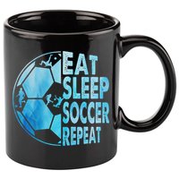 Eat Sleep Soccer Repeat Gift 11oz C Handle Ceramic Mug