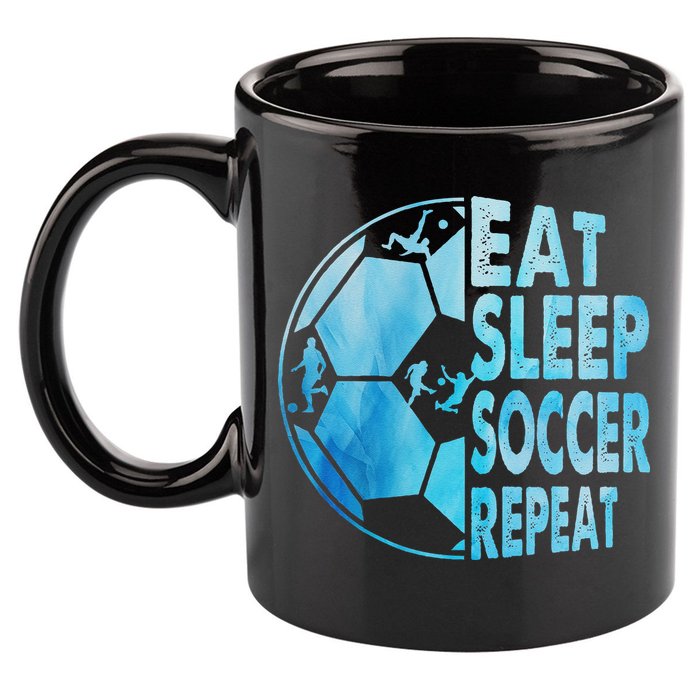Eat Sleep Soccer Repeat Gift 11oz C Handle Ceramic Mug
